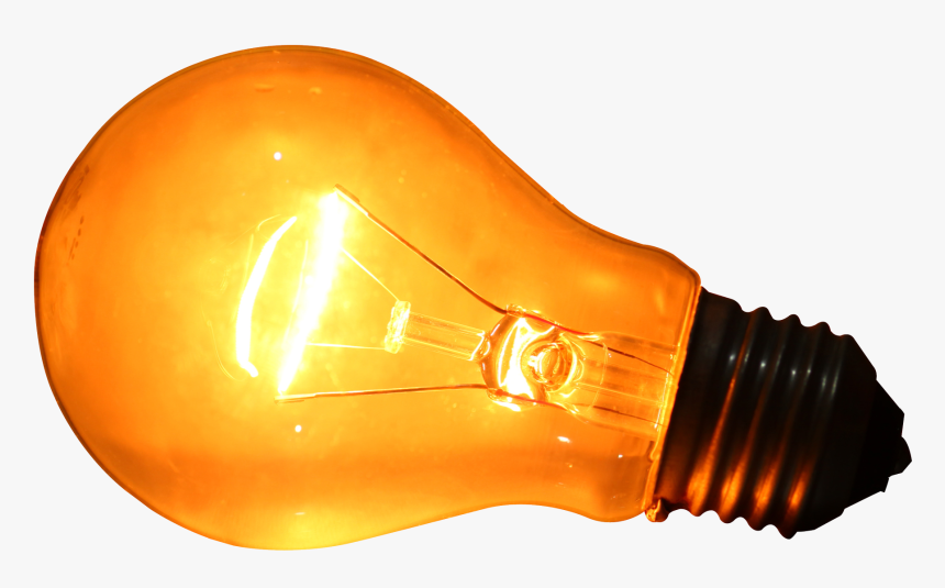 Glowing Yellow Light Bulb Png Image, Transparent Png