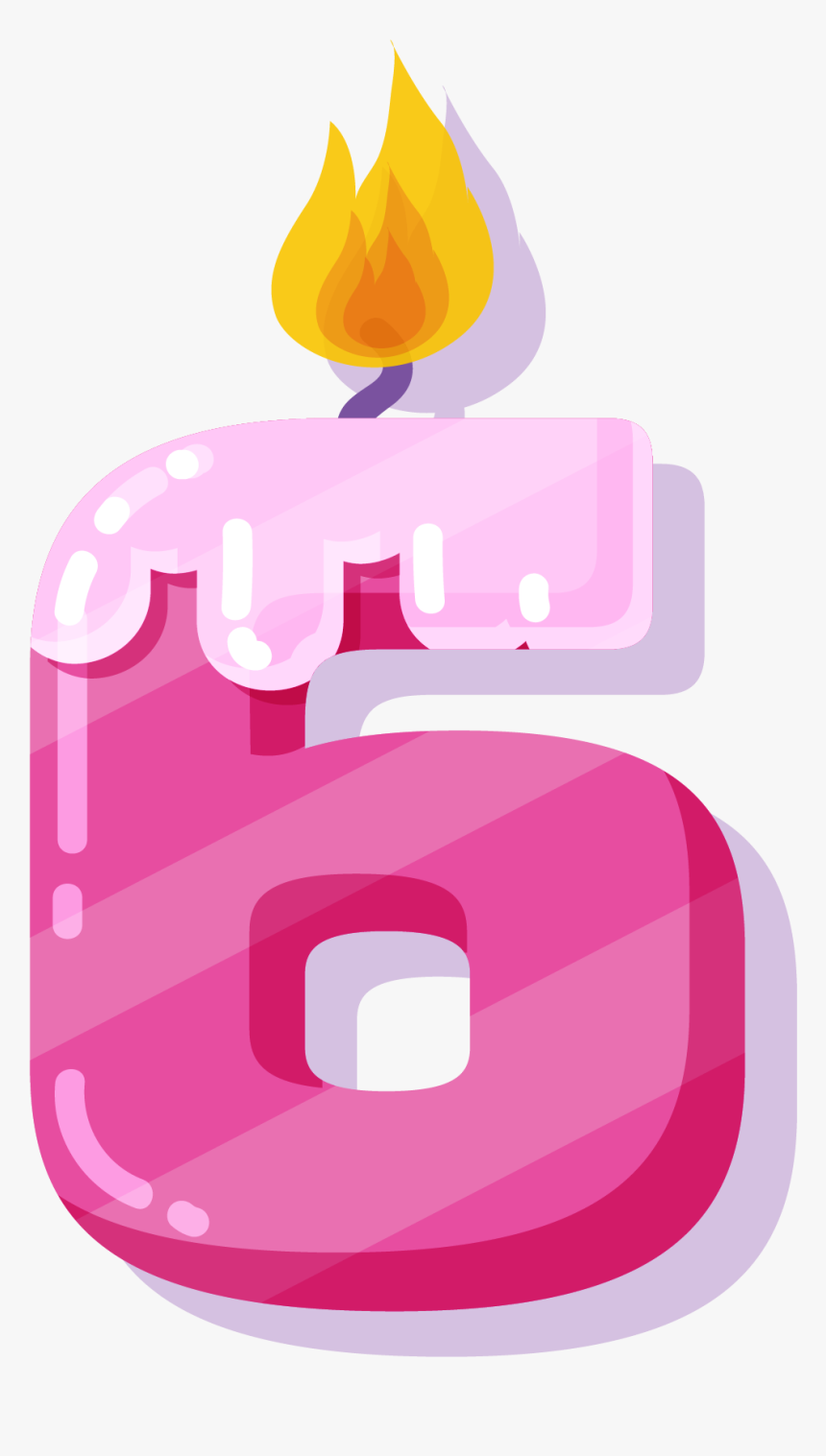 Transparent Png Candle 6 Year Png, Png Download