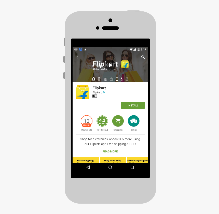 Flipkart Mobile App - Order In Flipkart In Mobile, HD Png Download