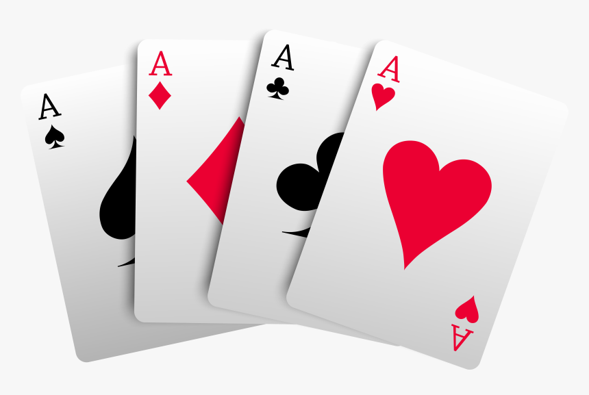 4 Aces Cards Png Clipart - Clipart Deck Of Cards Png, Transparent Png