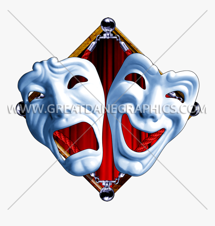 Transparent Theater Masks Clipart - Theatre Masks, HD Png Download