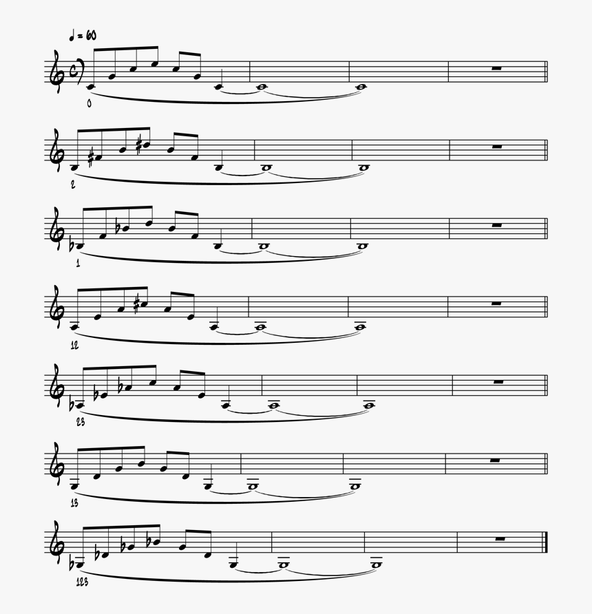 Flexibility3 - Trumpet Lip Slurs, HD Png Download