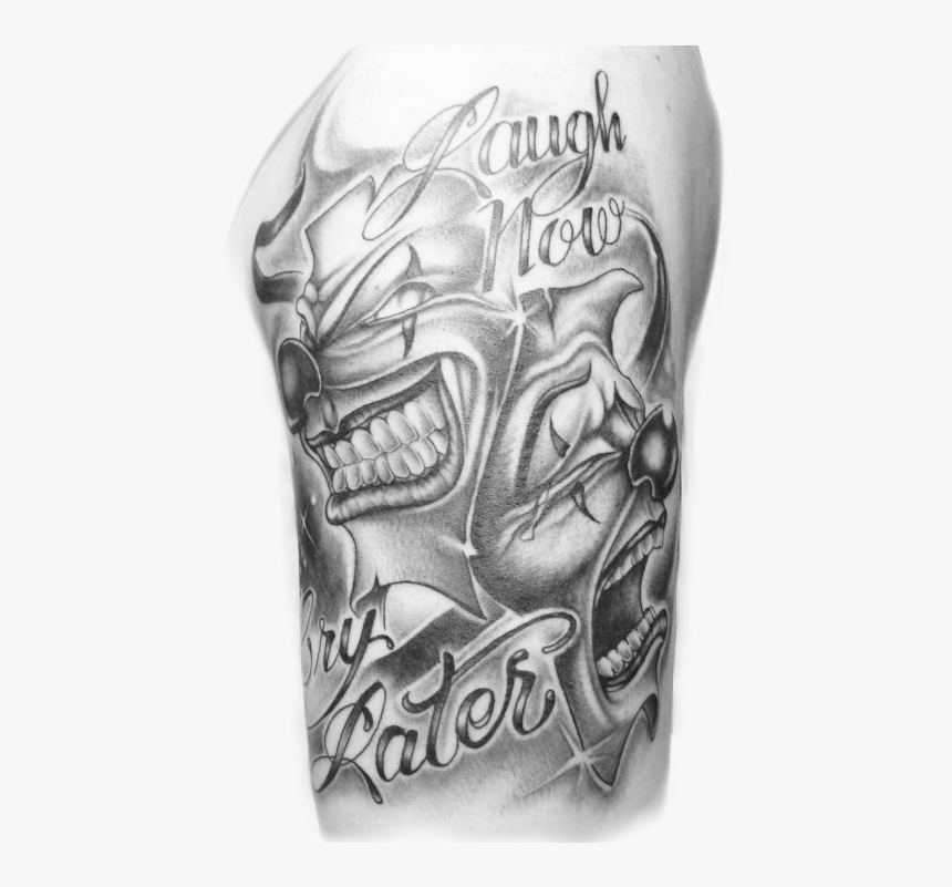 Laughing Joker Hand Tattoo - tattoo design