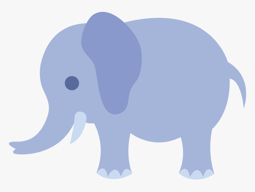 Blue Baby Elephant Clip Art, HD Png Download