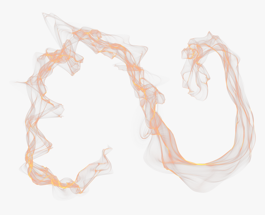 Orange Smoke Effect - Light Trail Png Transparent, Png Download