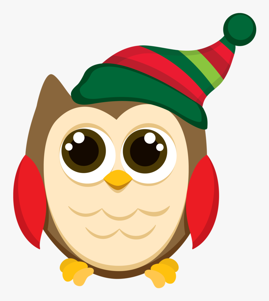 Christmas Owl Clipart, HD Png Download