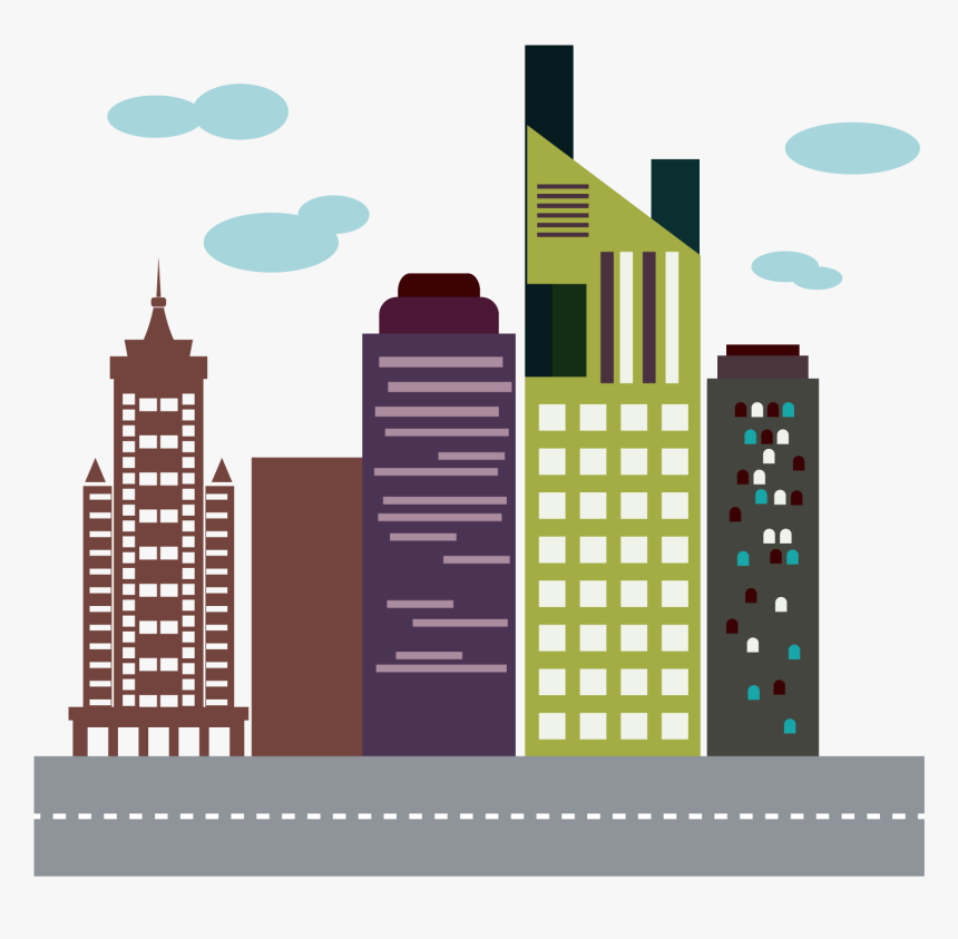 High Rise Building Cartoon, HD Png Download