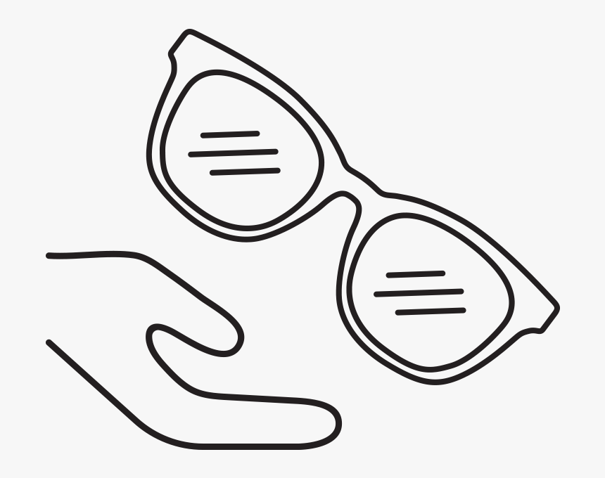 For Every Pair Of Diff Glasses Sold, We Donate A Pair - Line Art, HD Png Download