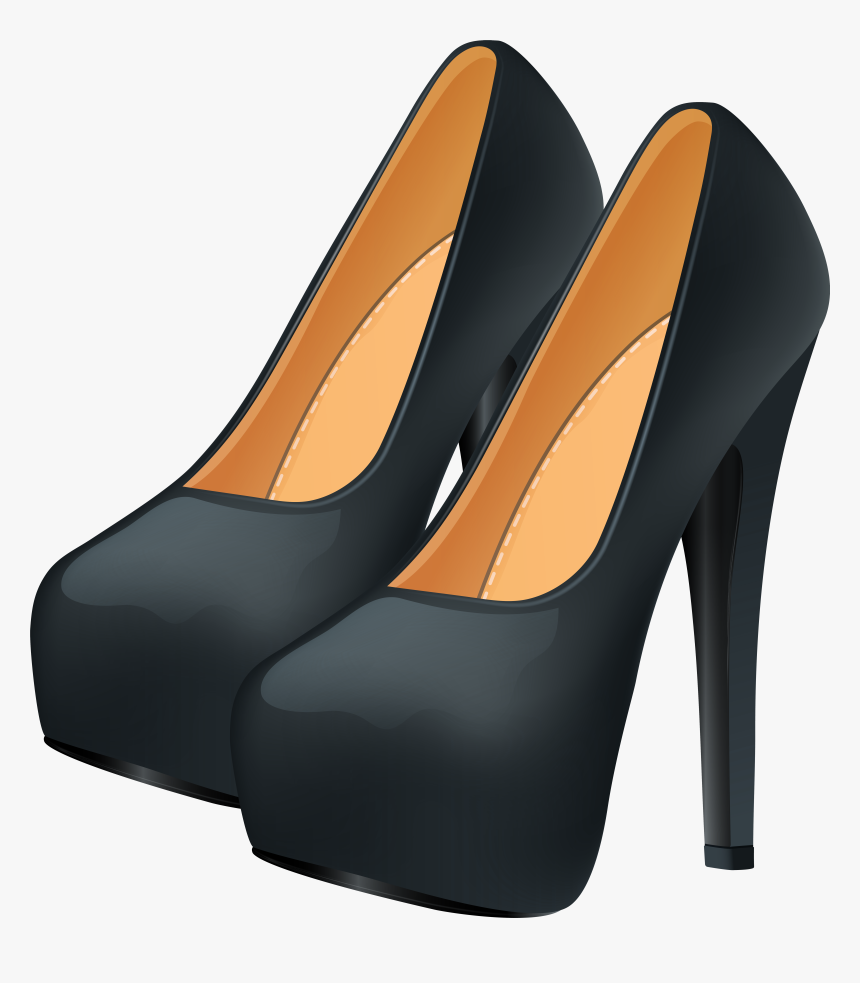 Black Heels Png Clip Art, Transparent Png