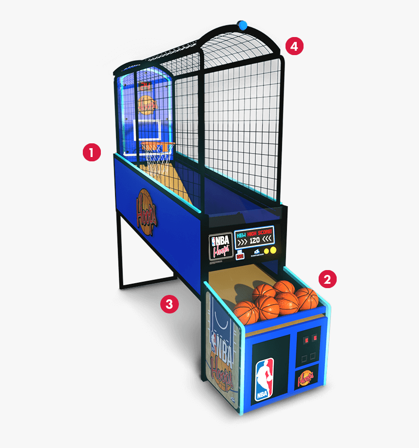 Nba Hoops Basketball Arcade Game Oem Parts, Service - Nba Hoops Arcade Game, HD Png Download