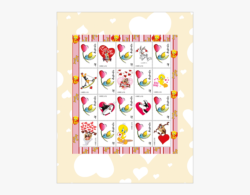 Looney Tunes Lovestruck Stamp Pack Product Photo Internal - Cartoon, HD Png Download