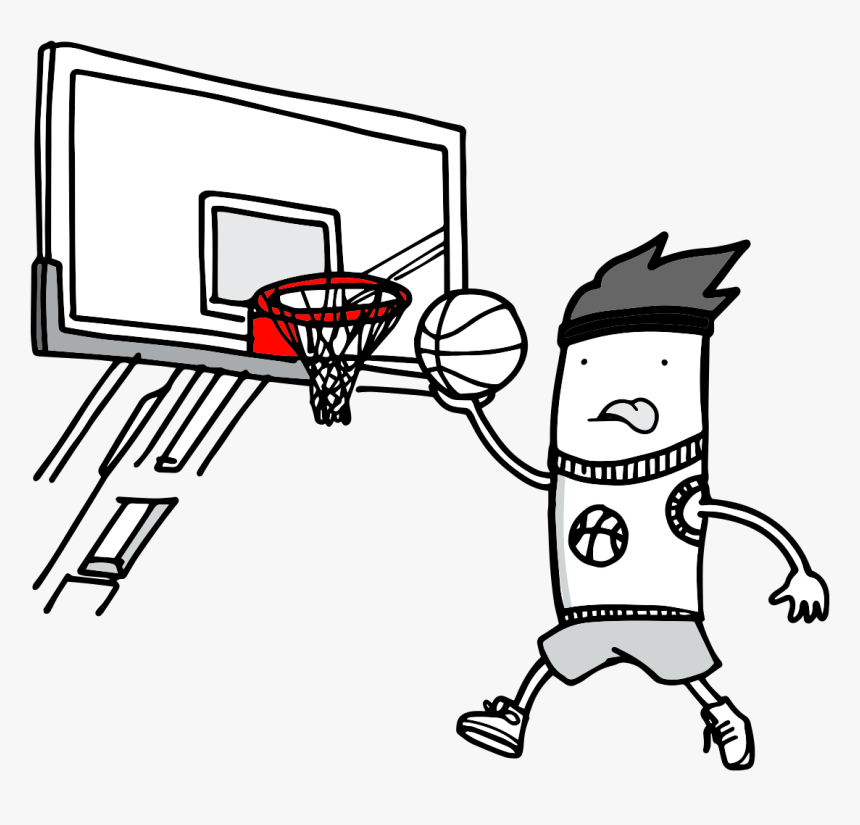 Png Freeuse Library Basketball Hoop Black And White - Streetball, Transparent Png