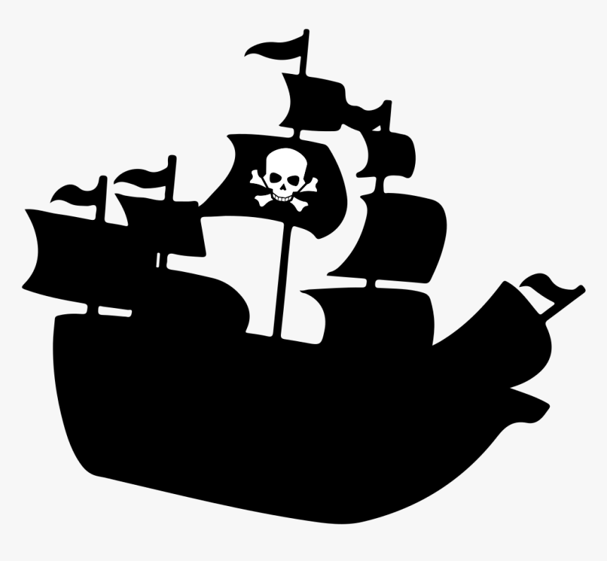 Pirate Ship Silhouette Clipart, Hd Png Download , Png - Pirate Ship Silhouette Png, Transparent Png