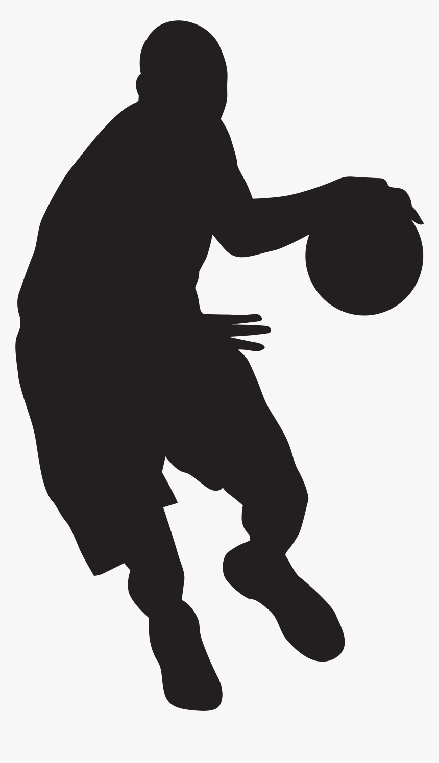 Kids Playing Basketball Black And White Clipart Basketball - Transparent Basketball Player Clipart, HD Png Download