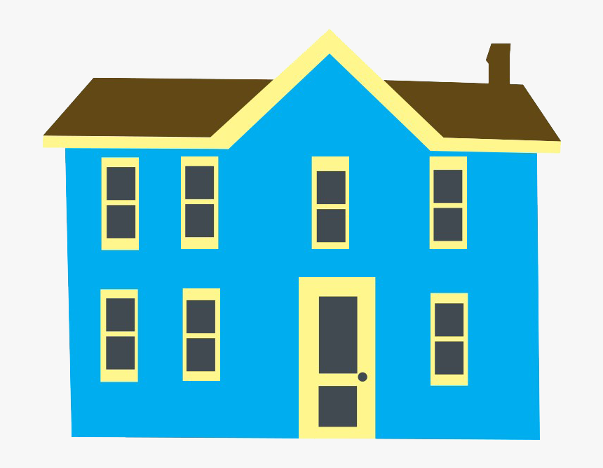 House Png Photo Background - Big Blue House Clip Art, Transparent Png