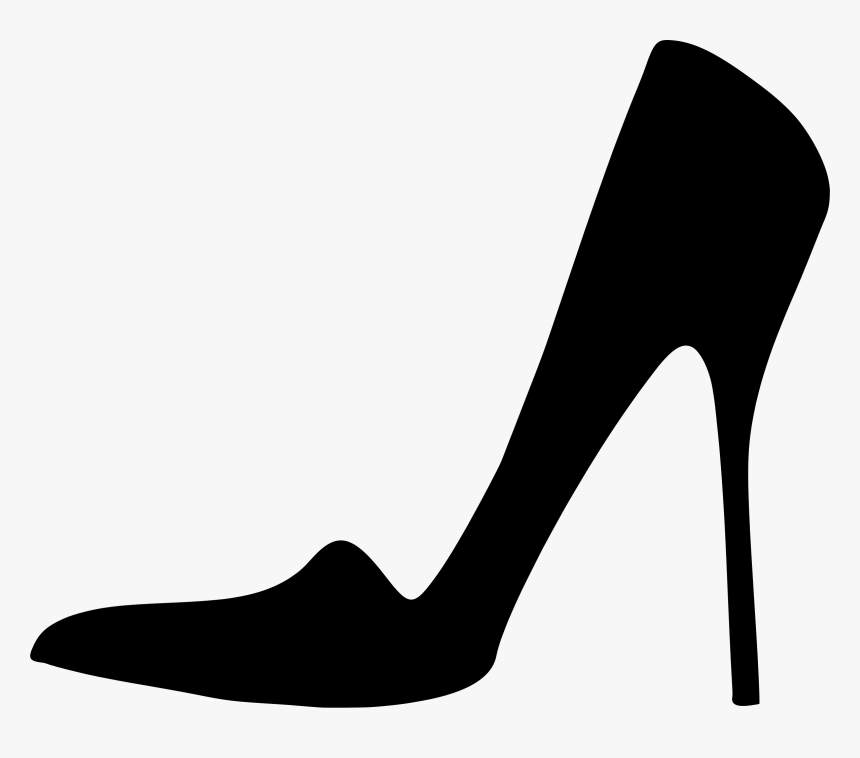 High-heeled Shoe Clip Art - Black Heel Clip Art, HD Png Download