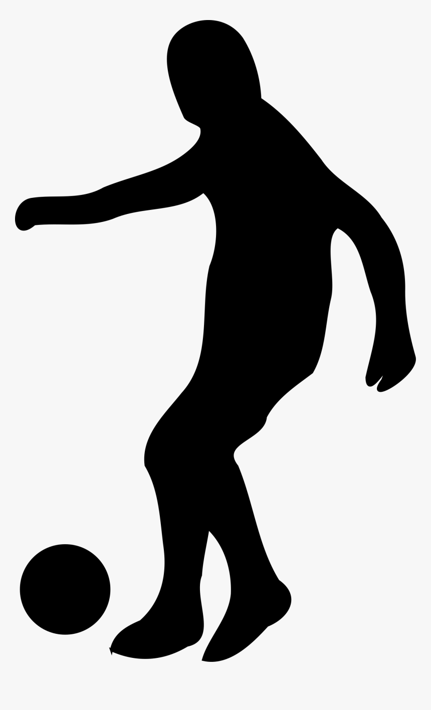 Soccer Player Silhouette, HD Png Download