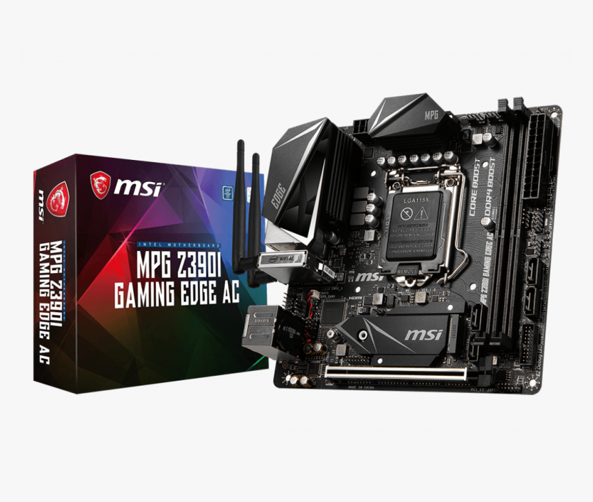 Msi Mpg Z390i Gaming Edge Ac Mini Itx, HD Png Download