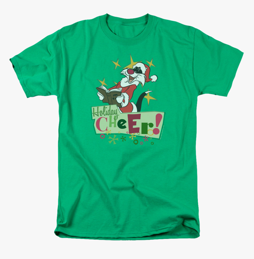 Sylvester The Cat Christmas Looney Tunes T-shirt - Looney Tunes Christmas Tee, HD Png Download