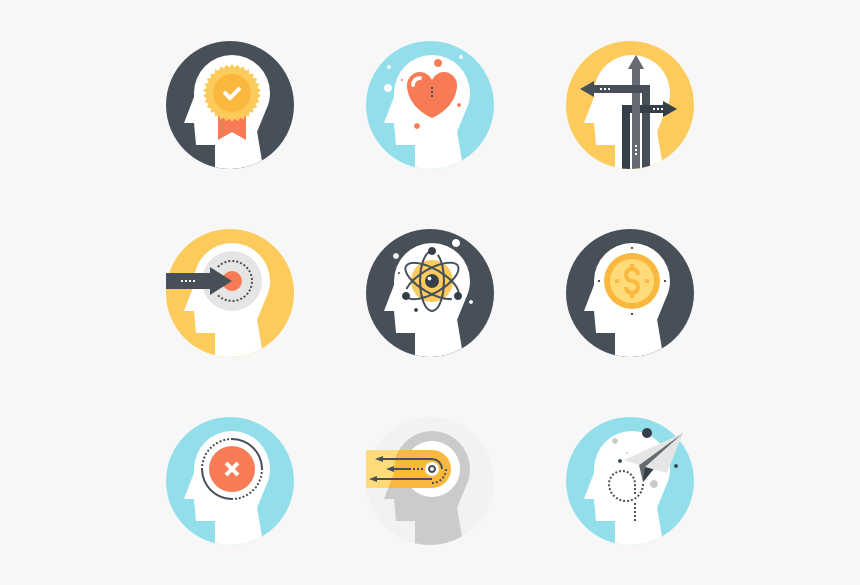 Thinking And Brain Process - Brain Thinking Icon Transparent Background, HD Png Download