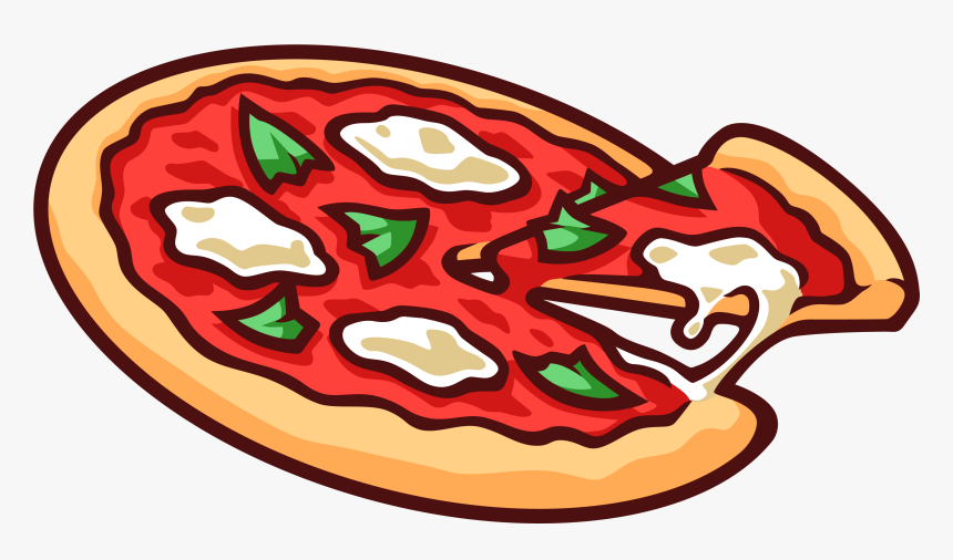 Pizza Clipart Slice B - Margherita Pizza Clipart, HD Png Download