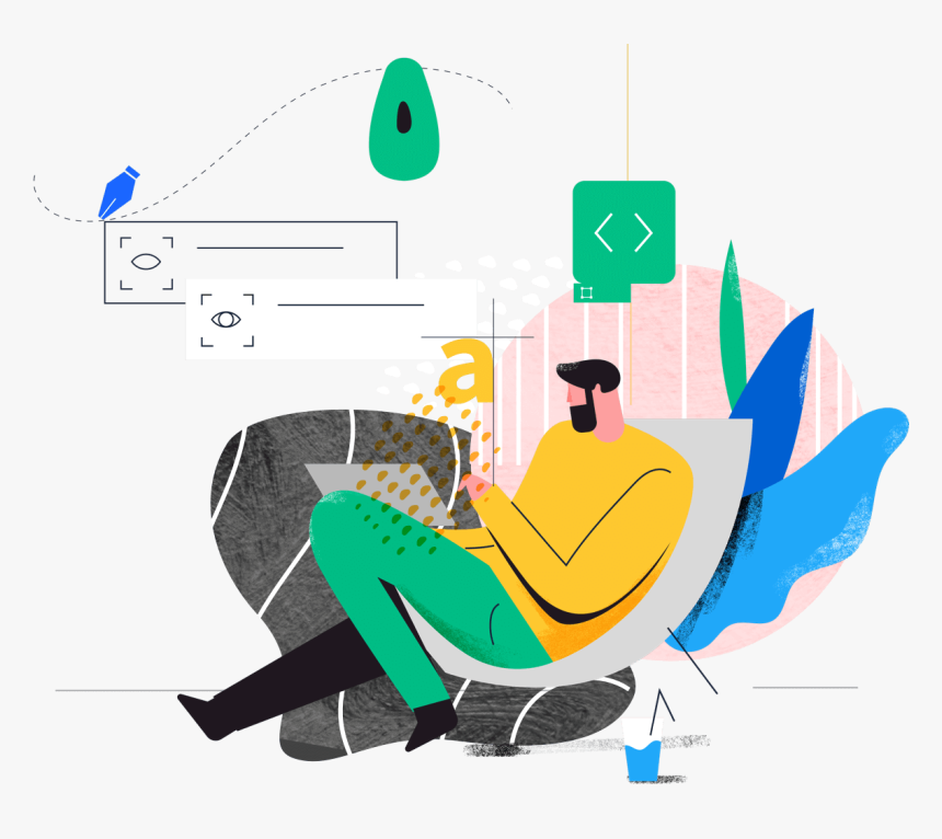 Illustration For Web Design, HD Png Download