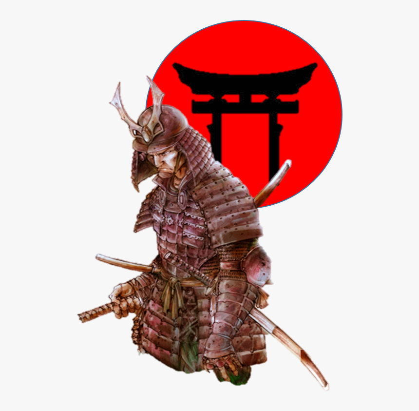 Samurai And Torii Gate - Praying Samurai, HD Png Download