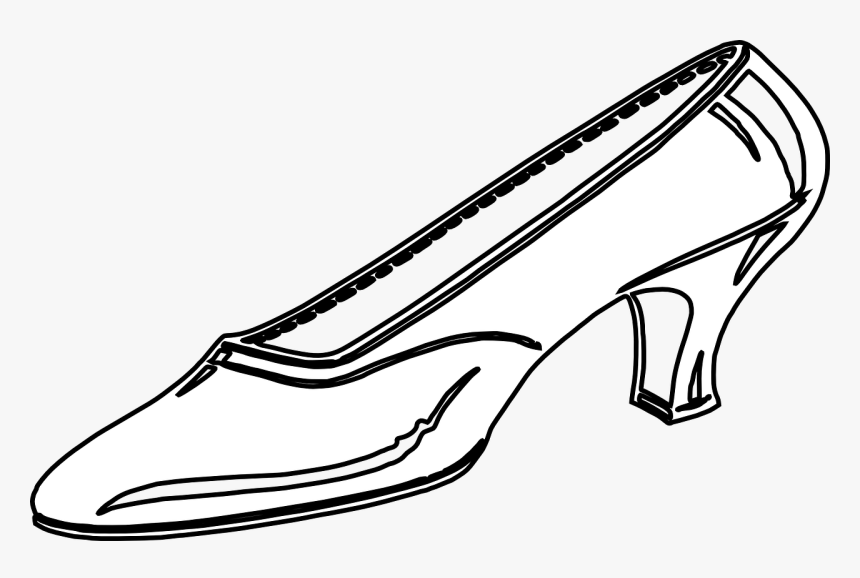Cinderella Glass Slipper Black And White, HD Png Download , Transparent