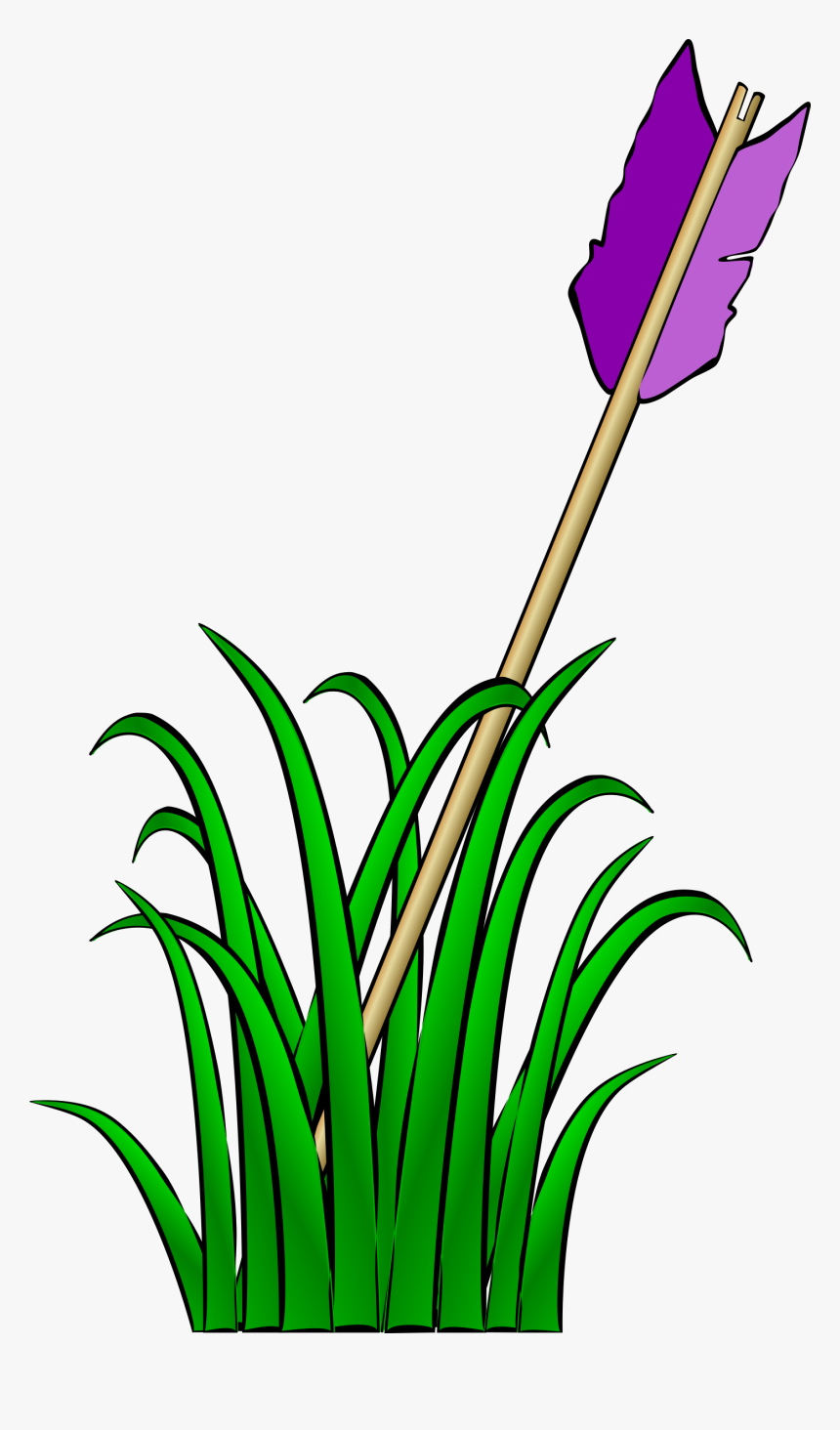 Arrow In The Grass Clip Arts - Grass Clip Art, HD Png Download