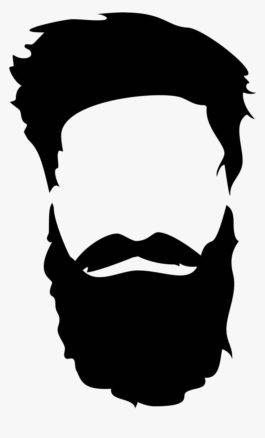 Beard, Mustache Hair Png Clipart - Silhouette Beard Png, Transparent Png