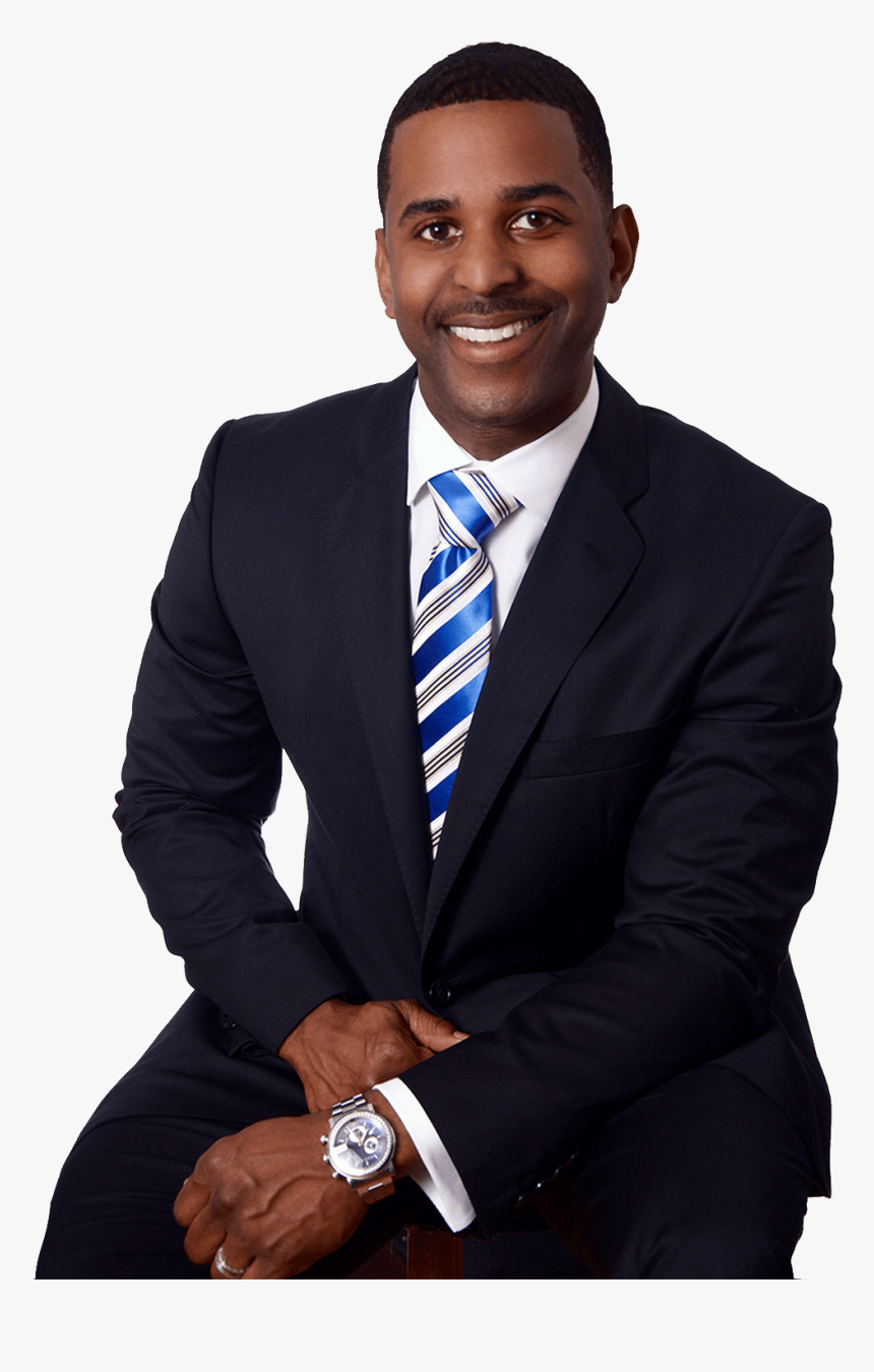 Black Man On Suit Png, Transparent Png