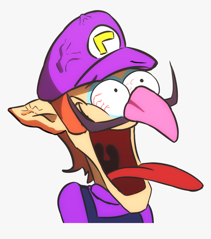 Cartoon Clip Art Fictional Character - Waluigi Laughing, HD Png Download