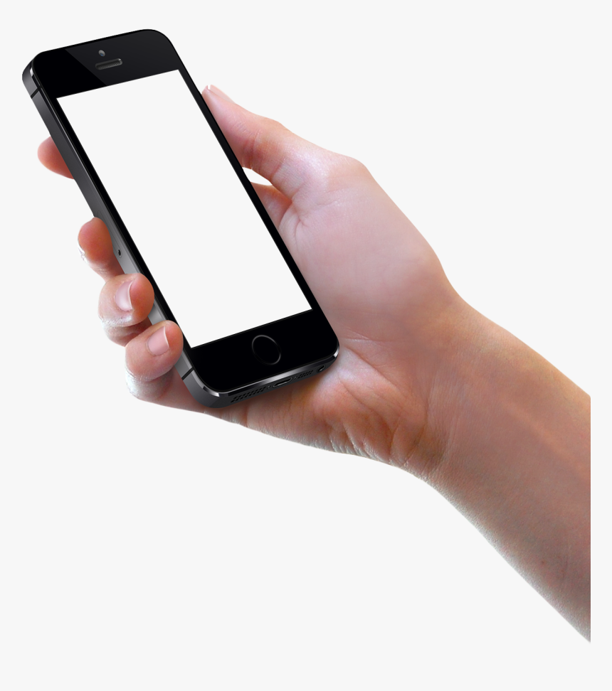 Hand Holding Black Iphone Mobile Png Image - Hand Holding Iphone Png, Transparent Png