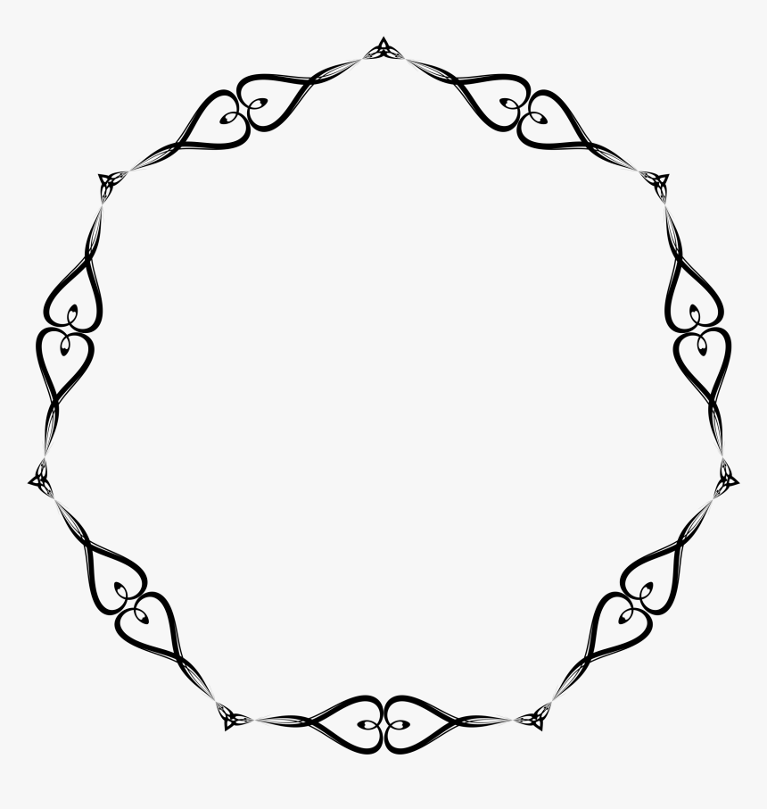 Circle Border Black White, HD Png Download