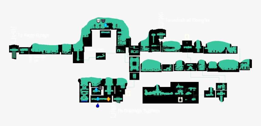 Rain World Outskirts Map, HD Png Download