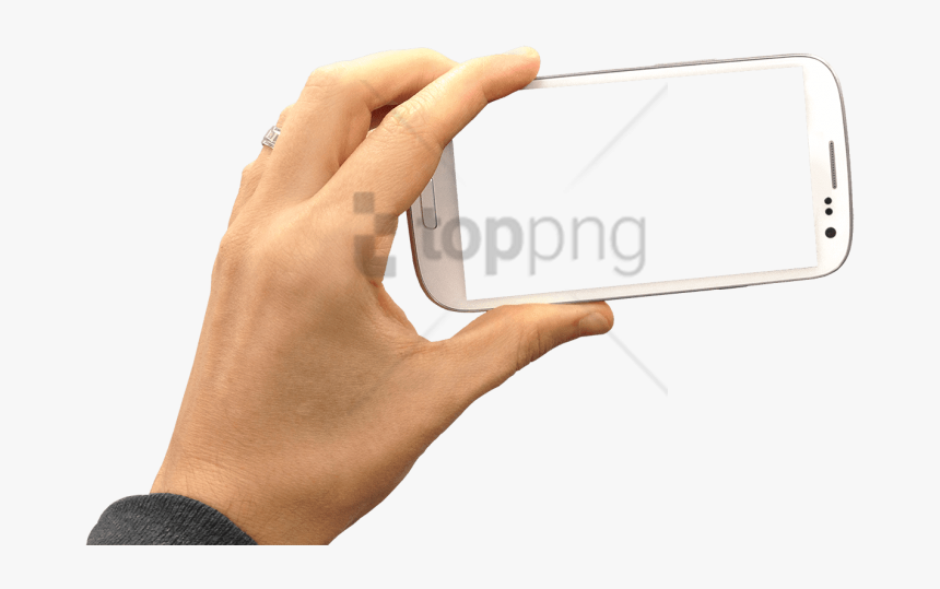 Download Smartphone Landscape - Holding Hand Photo Background, HD Png Download