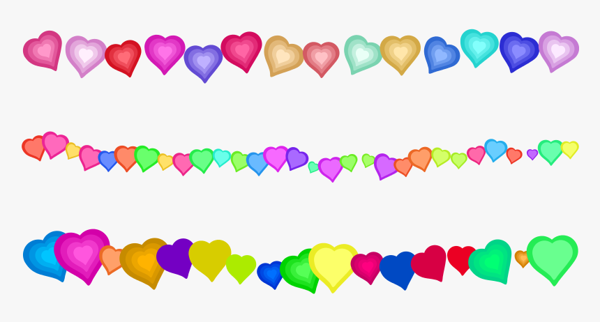 Heart Page Border Decorations - Heart Borders Clipart, HD Png Download
