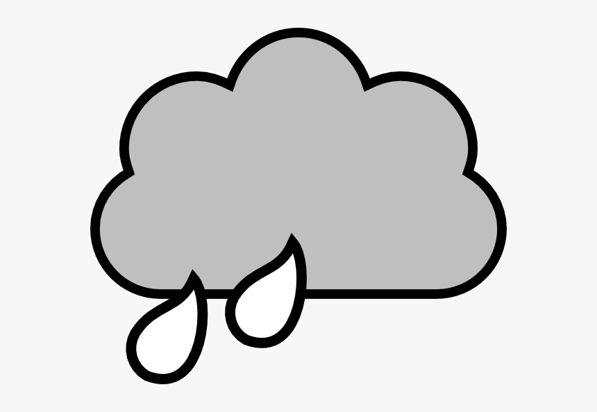 Black And White Rain Cloud Svg Clip Arts - Storm Cloud Clipart Black And White, HD Png Download
