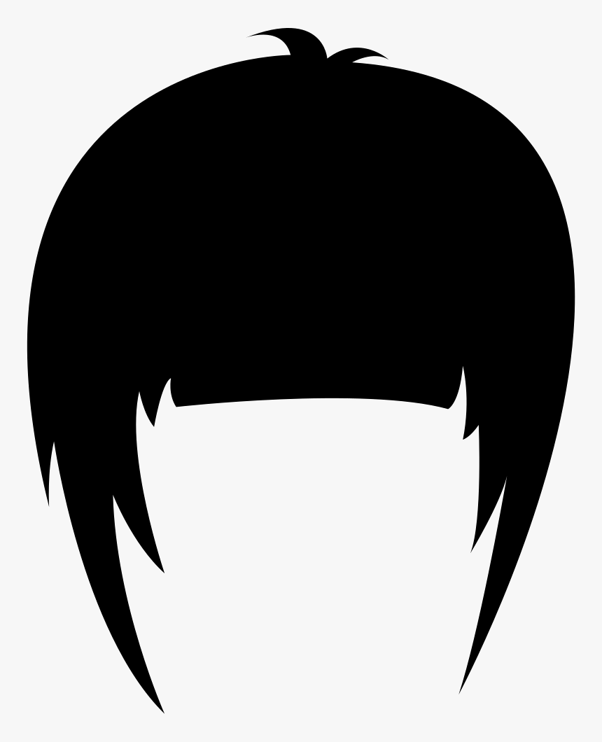 Hair Wig With Side Bangs - Illustration, HD Png Download