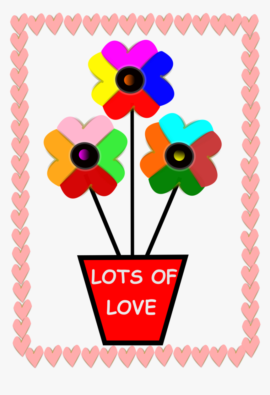 Download Pink Hearts Border Clipart Borders And Frames - Lots Of Love Clipart, HD Png Download