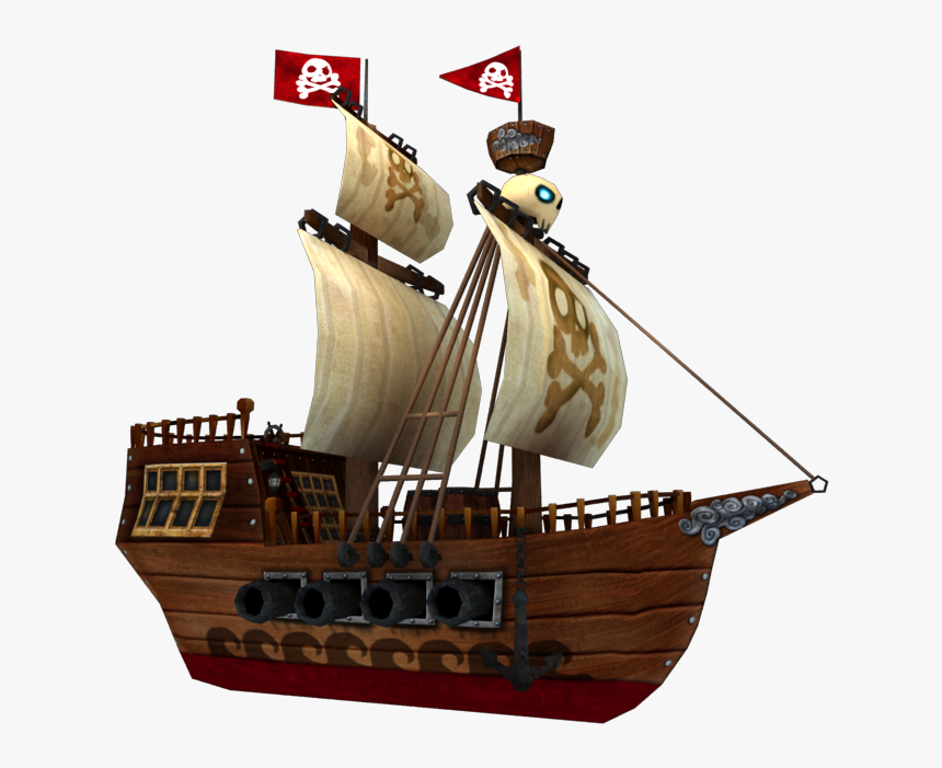 Clip Art Low Poly Cartoonish By - Transparent Pirate Ships Png, Png Download