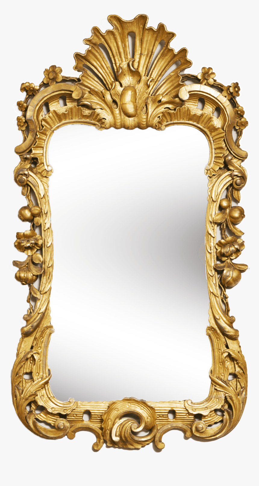 Mirror Gold Frame - Mirror Png Transparent, Png Download