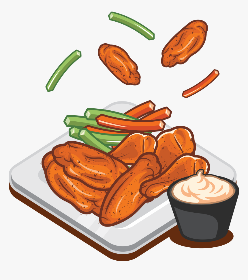 Freeuse Download Buffalo Wing Sausage Fast Food Wings - Hot Wings Clip Art, HD Png Download