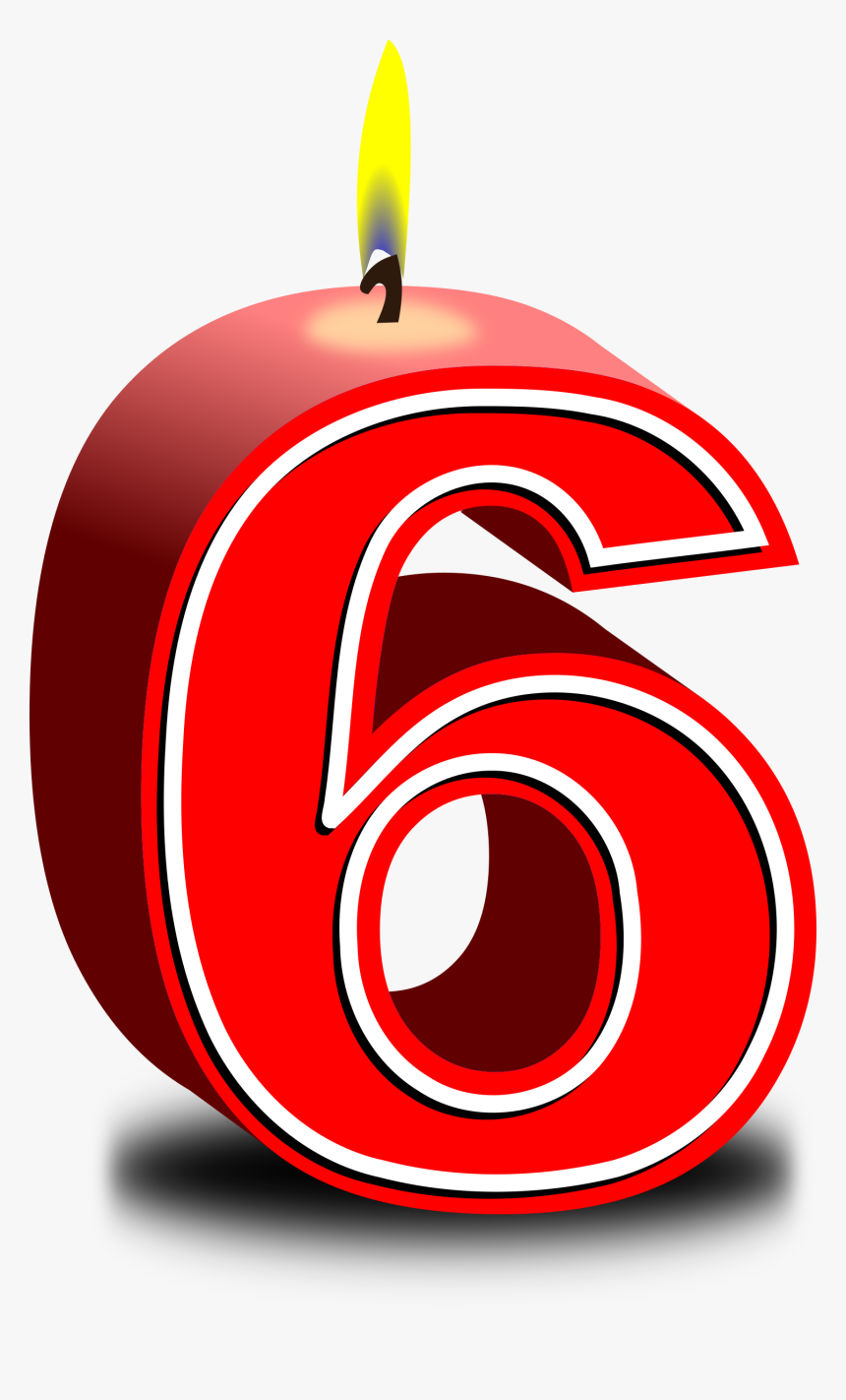 Birthday Big Image Png - Candle Number 6 Png, Transparent Png