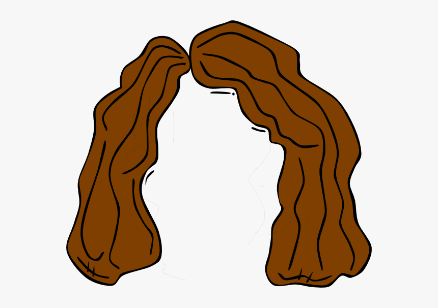 Brown Wig Svg Clip Arts - Brown Wig Clipart, HD Png Download