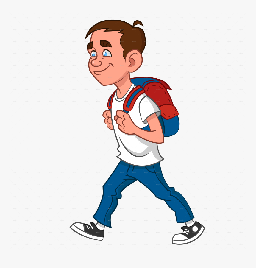 School Boy Cartoon Png, Transparent Png