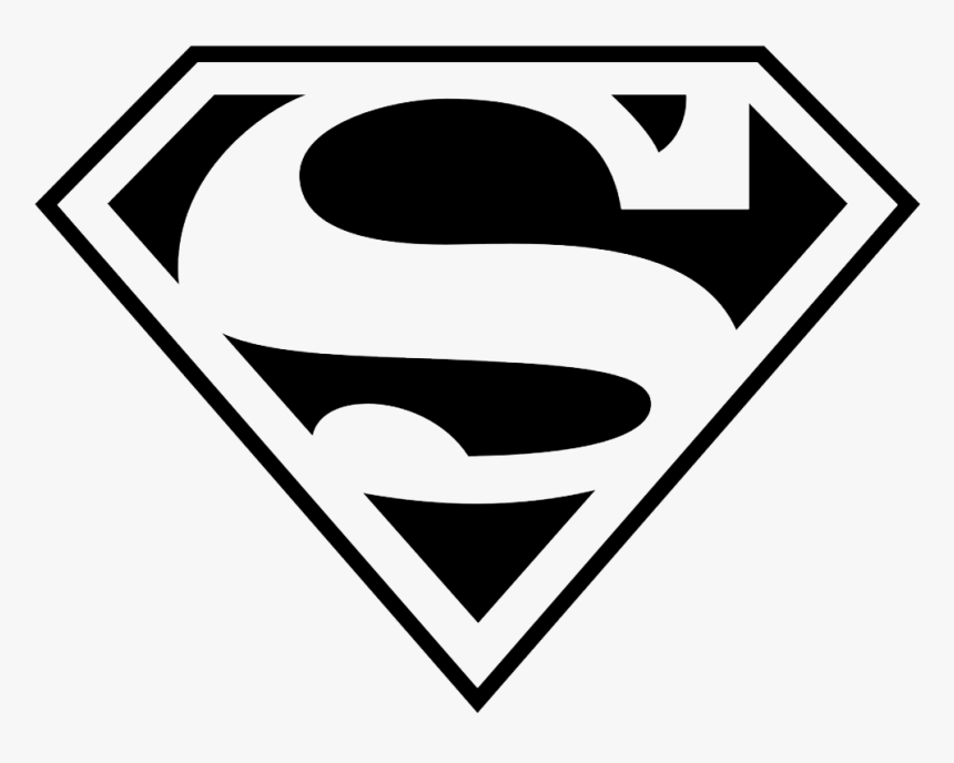 Superman Logo Black And White, HD Png Download