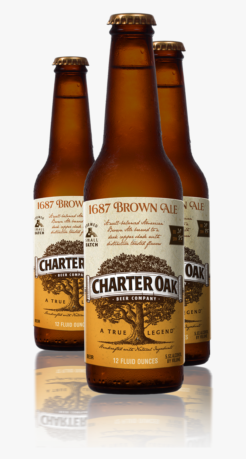 Transparent Budweiser Bottle Png - 1687 Brown Ale - Charter Oak Brewing Co., Png Download