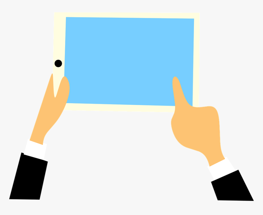 Tablet, Technology, Social Media, Hands, Taped - Hands Social Media, HD Png Download