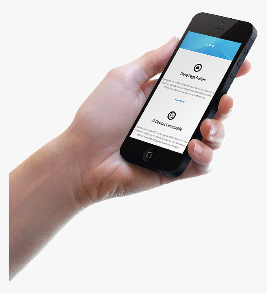 Phone In Hand - Iphone Sms On Hand, HD Png Download